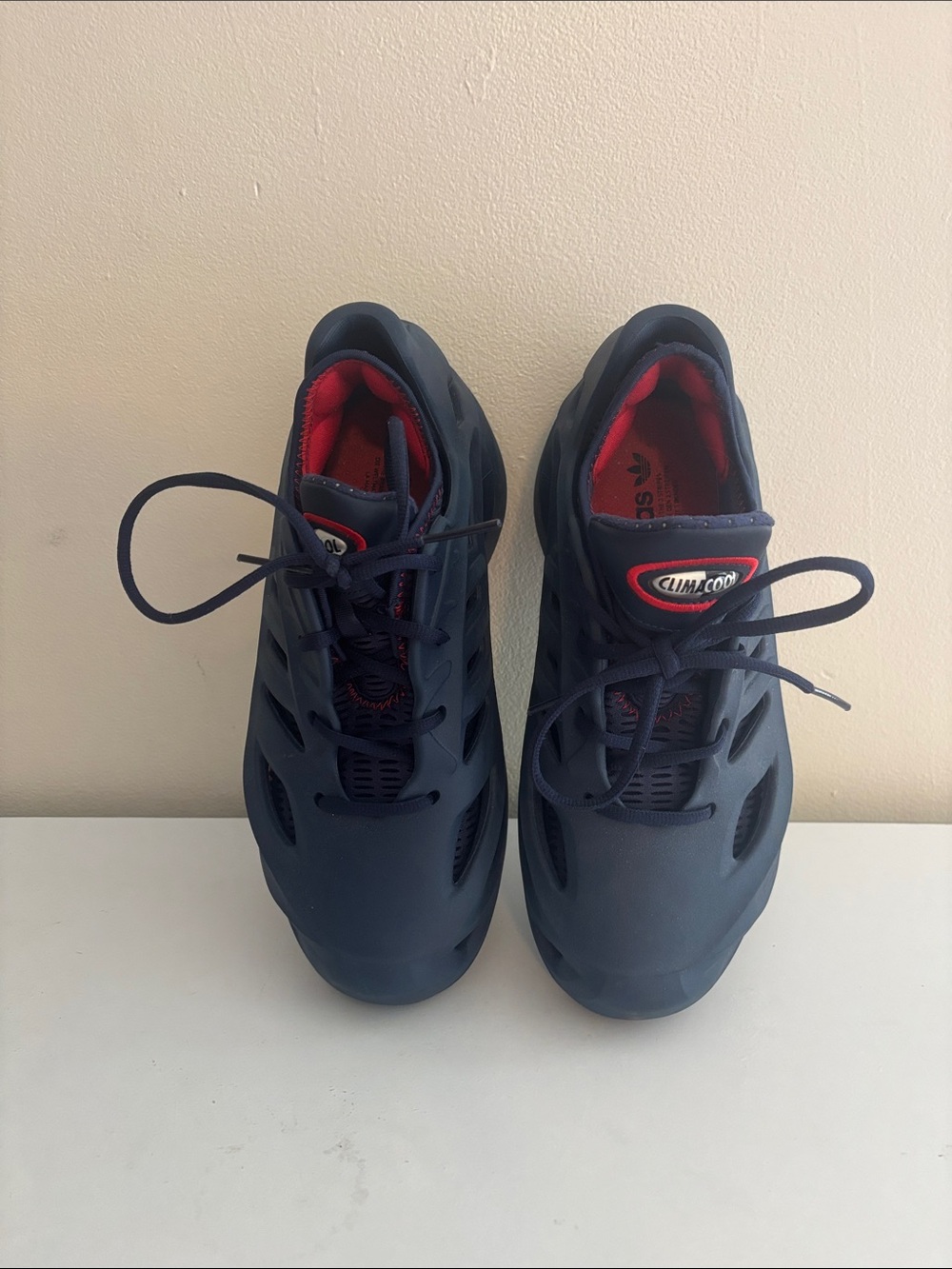 adidas Navy Sneakers with Red Inner Lining
